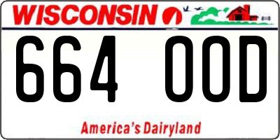 WI license plate 664OOD