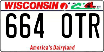WI license plate 664OTR