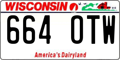 WI license plate 664OTW