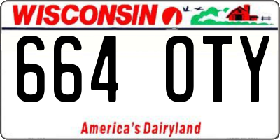 WI license plate 664OTY