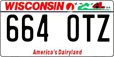 WI license plate 664OTZ
