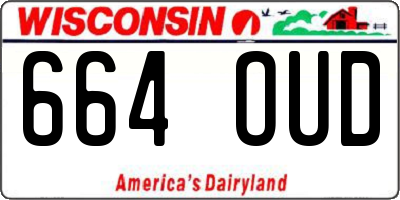 WI license plate 664OUD