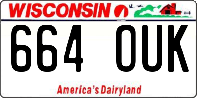 WI license plate 664OUK