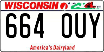 WI license plate 664OUY