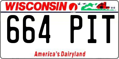 WI license plate 664PIT