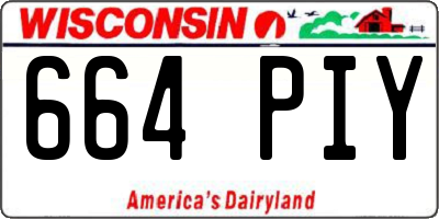 WI license plate 664PIY