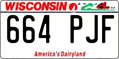 WI license plate 664PJF
