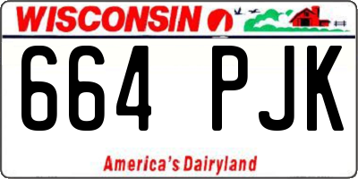WI license plate 664PJK