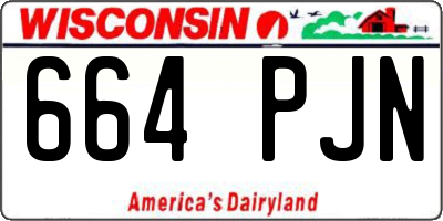 WI license plate 664PJN