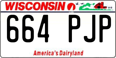 WI license plate 664PJP