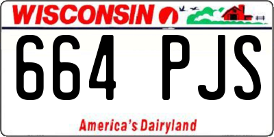 WI license plate 664PJS