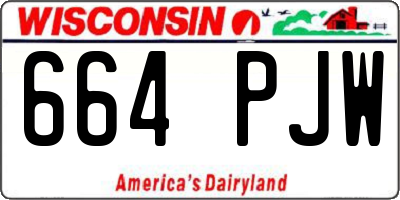 WI license plate 664PJW