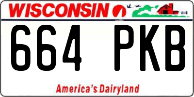 WI license plate 664PKB