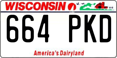 WI license plate 664PKD