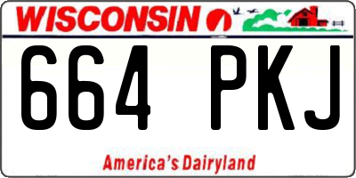 WI license plate 664PKJ