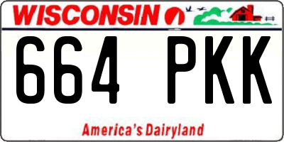 WI license plate 664PKK