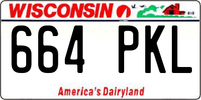 WI license plate 664PKL