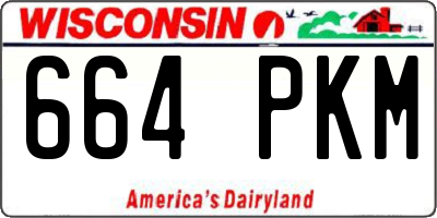 WI license plate 664PKM