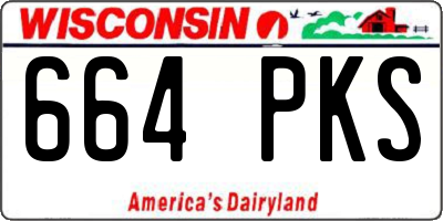 WI license plate 664PKS