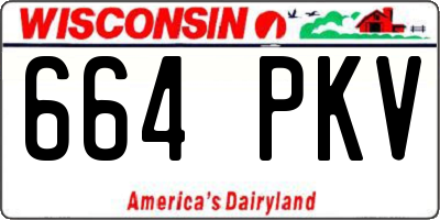 WI license plate 664PKV