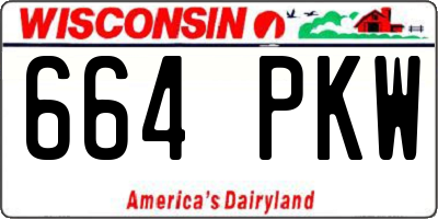 WI license plate 664PKW