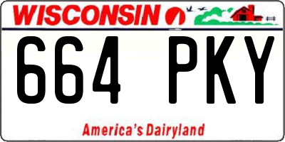 WI license plate 664PKY