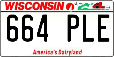 WI license plate 664PLE