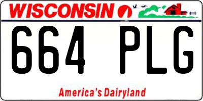 WI license plate 664PLG