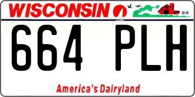 WI license plate 664PLH