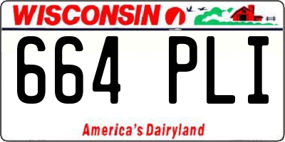 WI license plate 664PLI