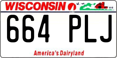 WI license plate 664PLJ