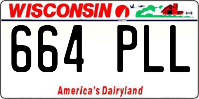 WI license plate 664PLL