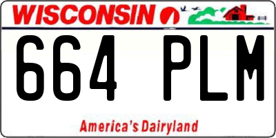 WI license plate 664PLM