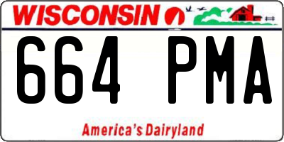 WI license plate 664PMA