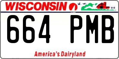 WI license plate 664PMB