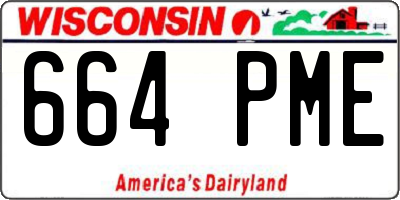 WI license plate 664PME
