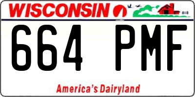 WI license plate 664PMF
