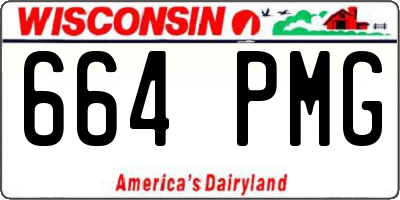 WI license plate 664PMG