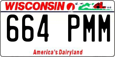 WI license plate 664PMM