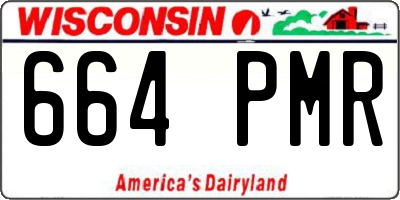 WI license plate 664PMR