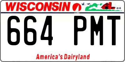 WI license plate 664PMT