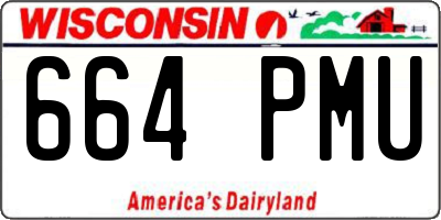 WI license plate 664PMU
