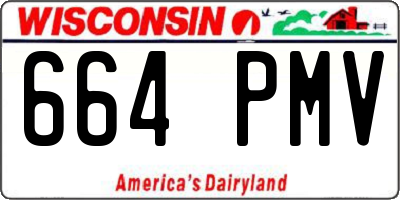 WI license plate 664PMV