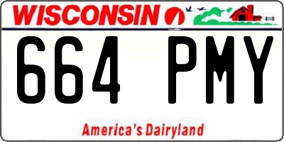 WI license plate 664PMY