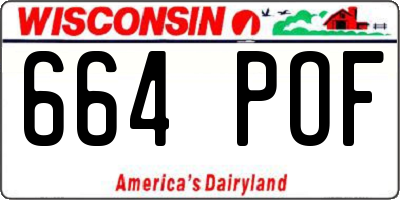 WI license plate 664POF