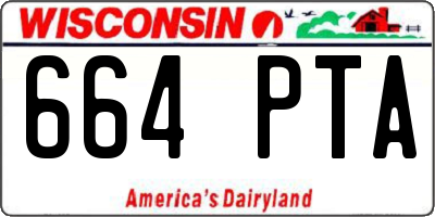 WI license plate 664PTA