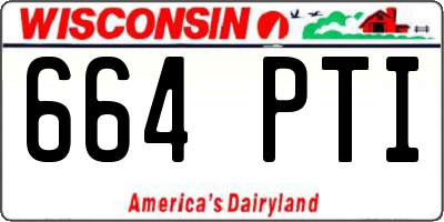 WI license plate 664PTI