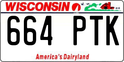 WI license plate 664PTK