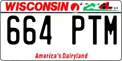 WI license plate 664PTM