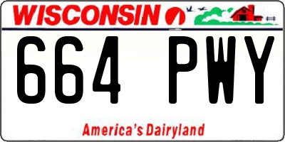 WI license plate 664PWY